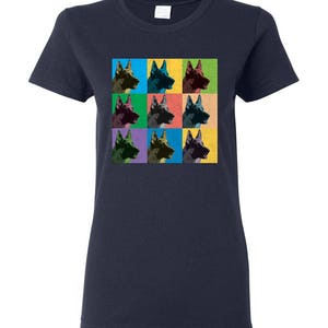 German Shepherd Vintage-Style Pop-Art T-Shirt Tee Men's, Women's Ladies, Short, Long Sleeve, Youth Kids image 6