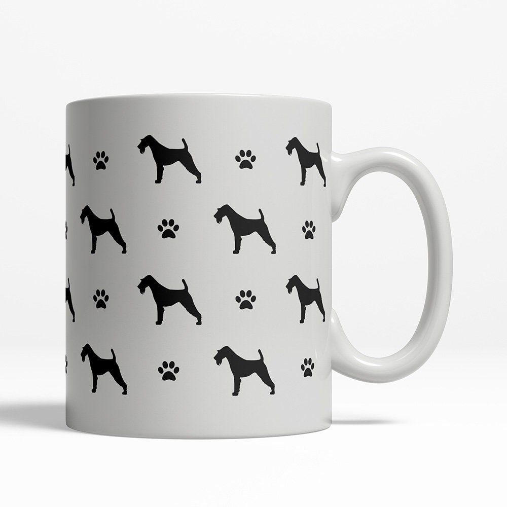 Airedale Terrier Dog Silhouettes Coffee Mug Tea Cup 11 oz Ceramic 