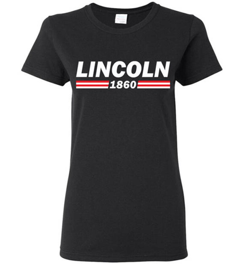 Lincoln 1860 T-Shirt Tee Abraham Lincoln Men's, Women's Ladies, Short, Long Sleeve, Youth Kids Campaign Logo president civil war abe image 5