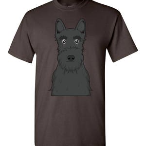 Scottish Terrier Cartoon T-Shirt Men, Women Ladies, Short, Long Sleeve, Youth Kids Tee dog image 3