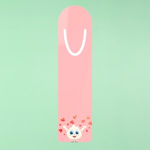 Cute Bookmark, Blobby Character Hearts Bookmark, Kid Bookmarks