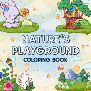 Coloring Book, Outdoors Coloring, Nature Coloring Book, Nature Lover Gift