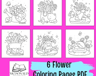Flower Coloring Pages: Nature's Playground Designs (PDF Download)