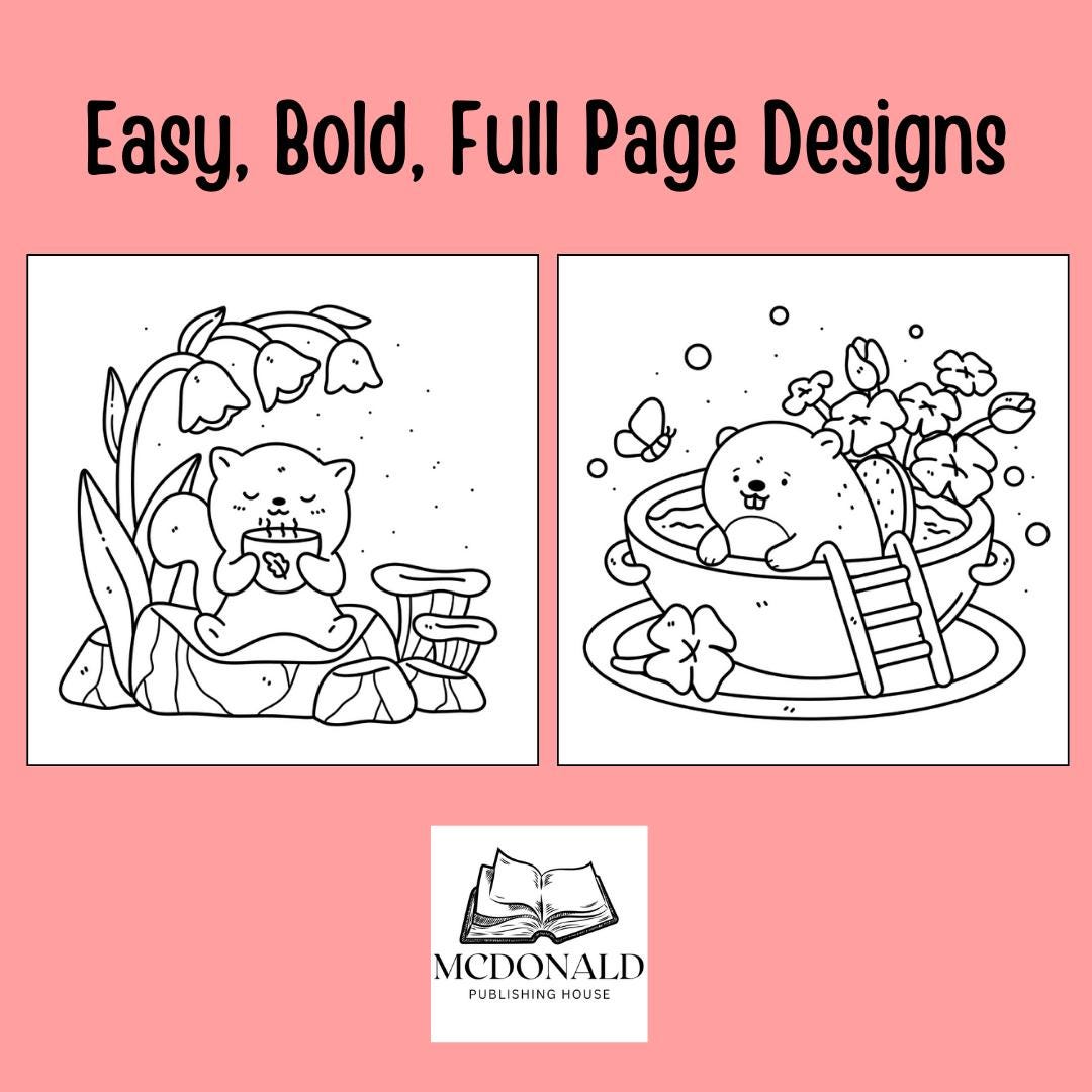 Cute Coloring Pages, Digital Coloring Book, Printable Coloring Pages - Etsy