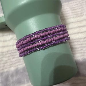Custom made Stanley Cup bracelets - purple-tumbler cup accessories