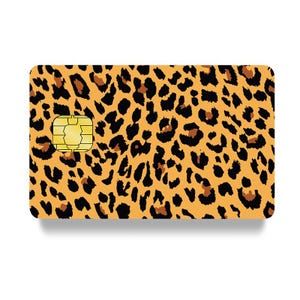Cheetah Credit Card Skin, 4 pack/set, Debit Card Universal Cover, Custom Card Skin, Card Protector, For Key cards, ID Cards, Bank Cards