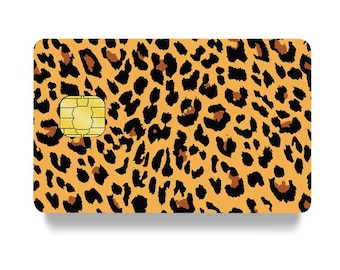 Cheetah Credit Card Skin, 4 pack/set, Debit Card Universal Cover, Custom Card Skin, Card Protector, For Key cards, ID Cards, Bank Cards