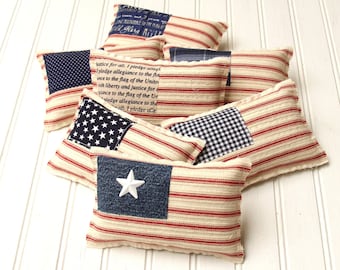 4th of July Bowl Fillers, Flags, Tiered Tray Decor, Memorial Day, Red, Pillow Tucks, Farmhouse, Stars, Flag Day, Independence Day, Ticking.