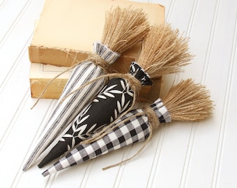 Zanahorias, decoración de bandeja escalonada, tela de algodón, decoración de bandeja escalonada, juego de 3, granja, rellenos para cuencos o cestas de masa, decoración de Pascua.