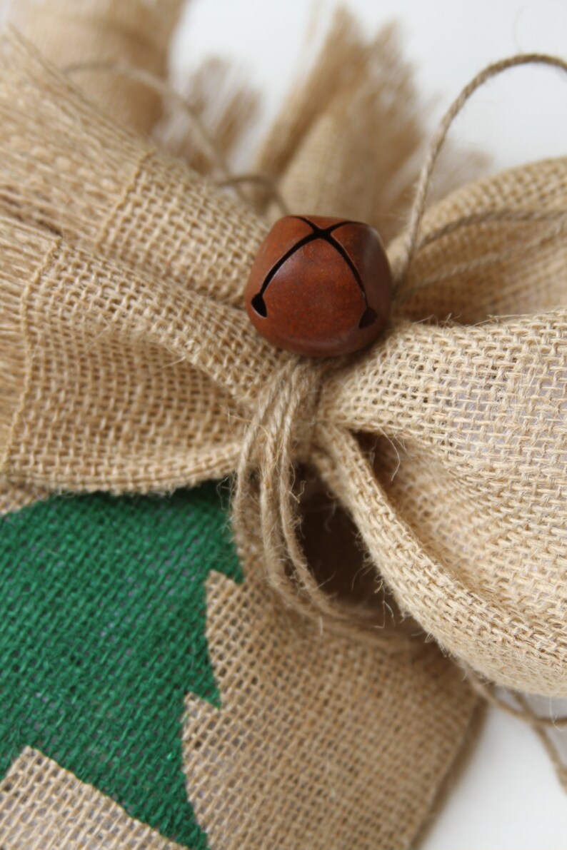 Burlap Gift Bags Christmas Tree Shabby Chic Christmas Etsy