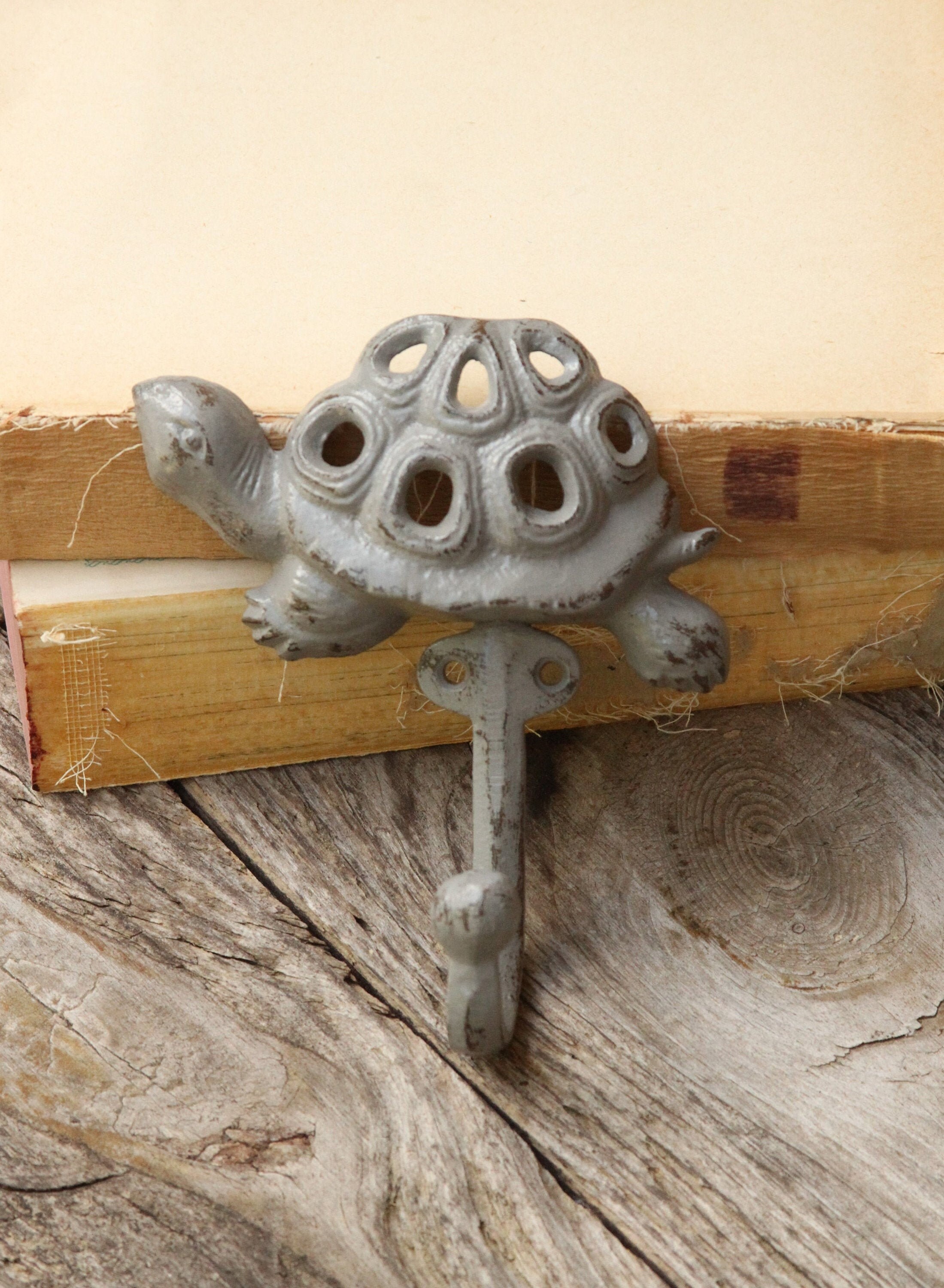 Wall Hook Cast Iron Turtle Wall Hook Turtle Nursery Decor Etsy
