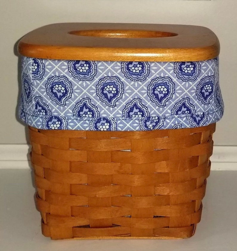 Longaberger Tall Tissue Basket Fabric Liner Etsy