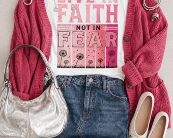 Live in Faith | Wear  your Spiritual Courage | Celebrate Faith Boutique T-shirt