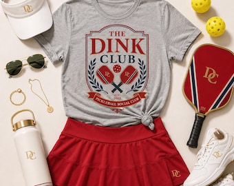 The Dink Club / Abbigliamento sportivo da pickleball di prima qualità / Stile classico ~ Atmosfera da pickleball