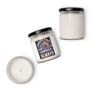Let Freedom Burn Candle – Soy Wax Patriotic Gift | USA Made Candle | Veteran Decor | American Flag Home Accent