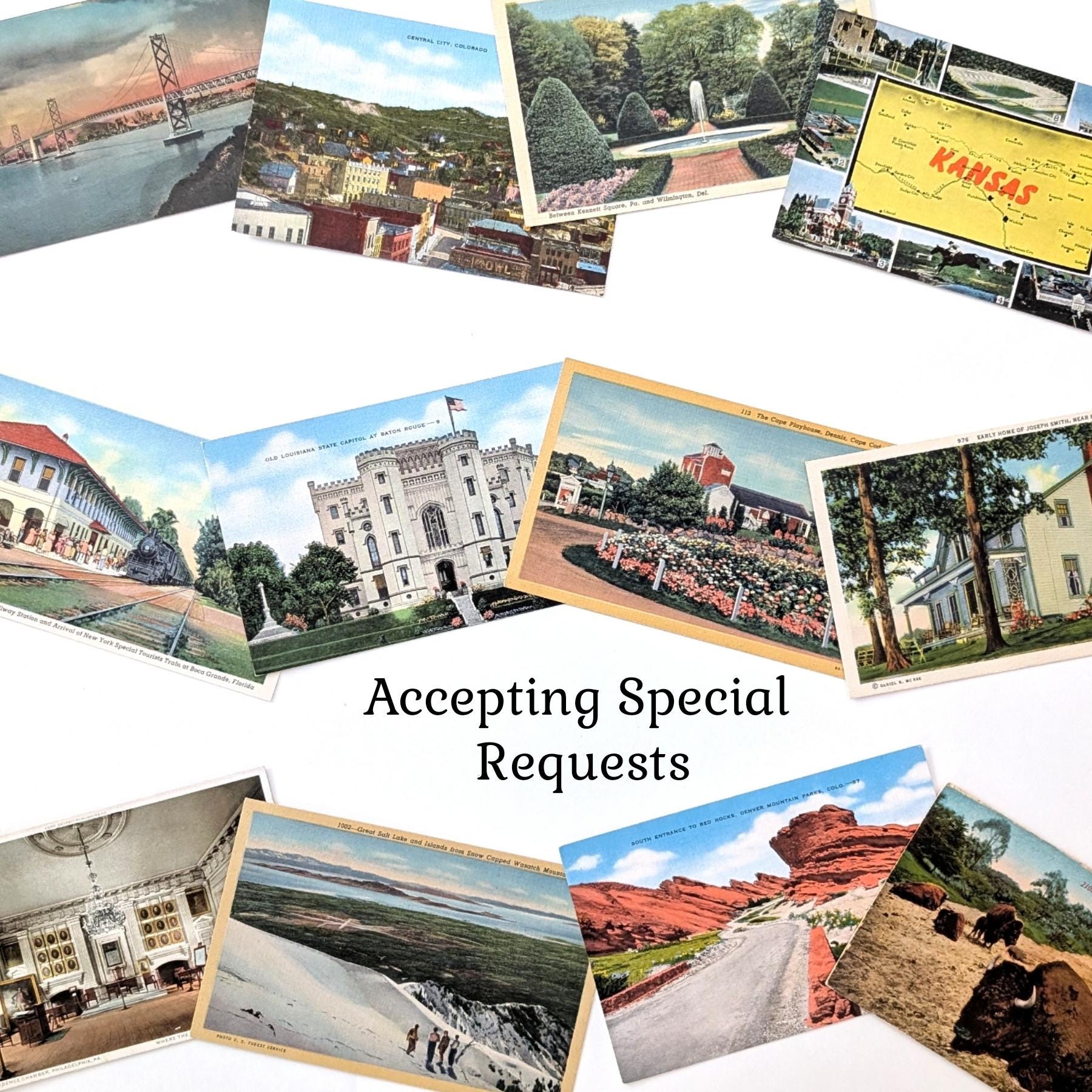 Vintage Unused USA Postcards - Circa 1900 -1950s - Custom or Special ...