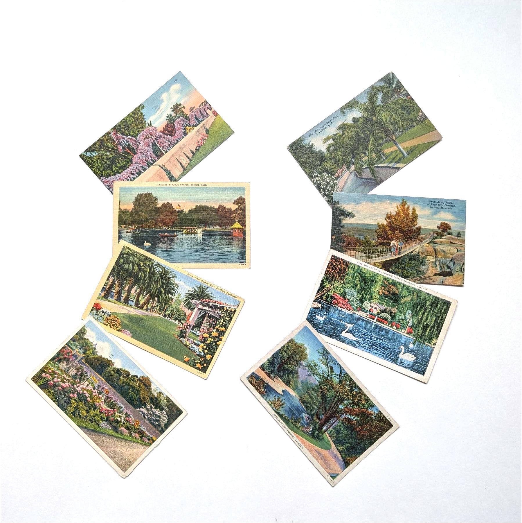 Table Postcards Postcard Table Numbers 1 to 20 - Authentic Vintage Garden, Park ...