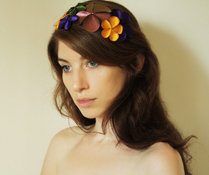 Flowers hair comb floral Hair accessory Woodland head piece Etsy