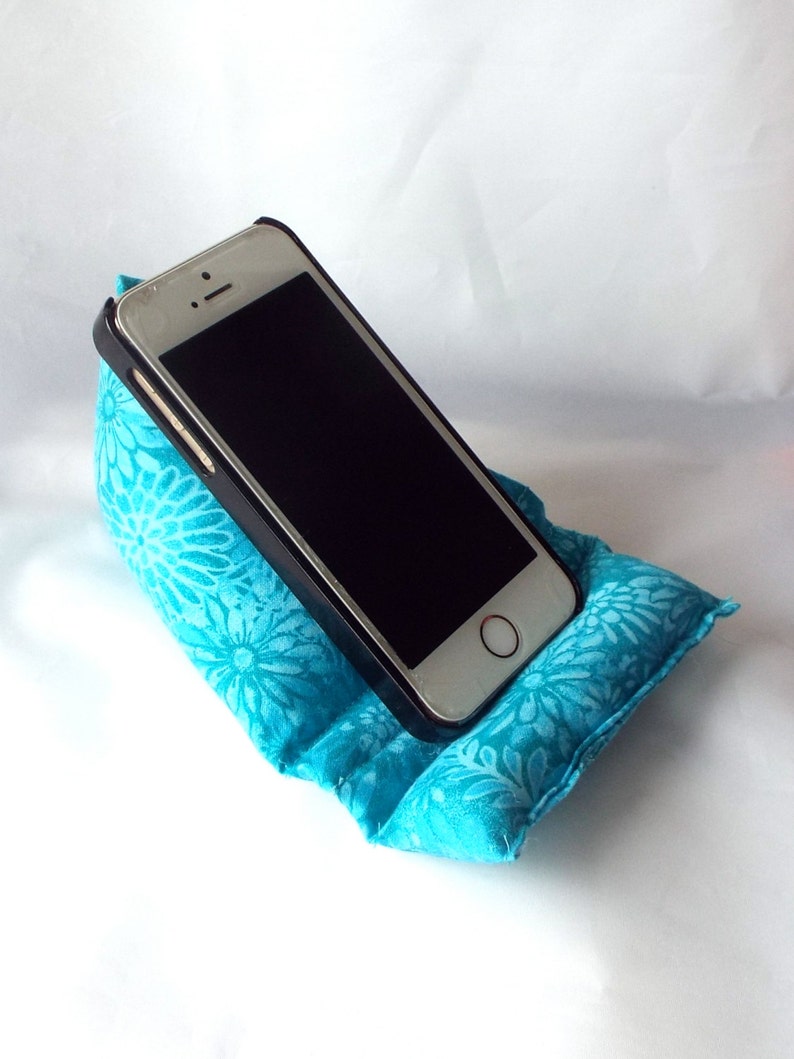 Cell Phone and iPod Pillow Stand in Turquoise Floral Etsy