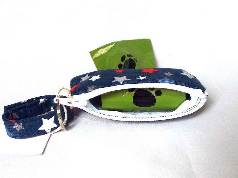 Poop Bag Dispenser for Leash or Collar in Patriotic Stars Etsy