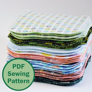 Reusable Cloth Wipes - PDF Sewing Pattern - instant download - natural baby - ecofriendly - repurposing (English & Italian)