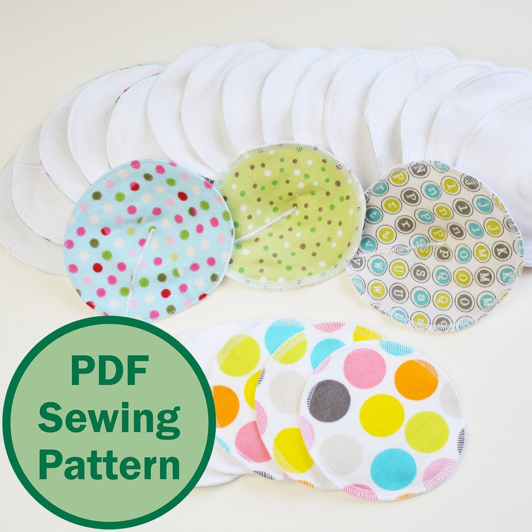 Cloth Nursing Pads reusable PDF Sewing Pattern Instant Download Natural