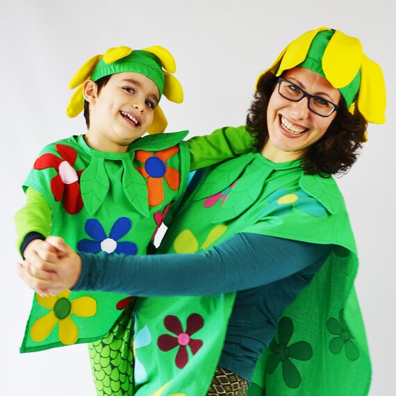 prato fiorito vestiti di carnevale in pannolenci
