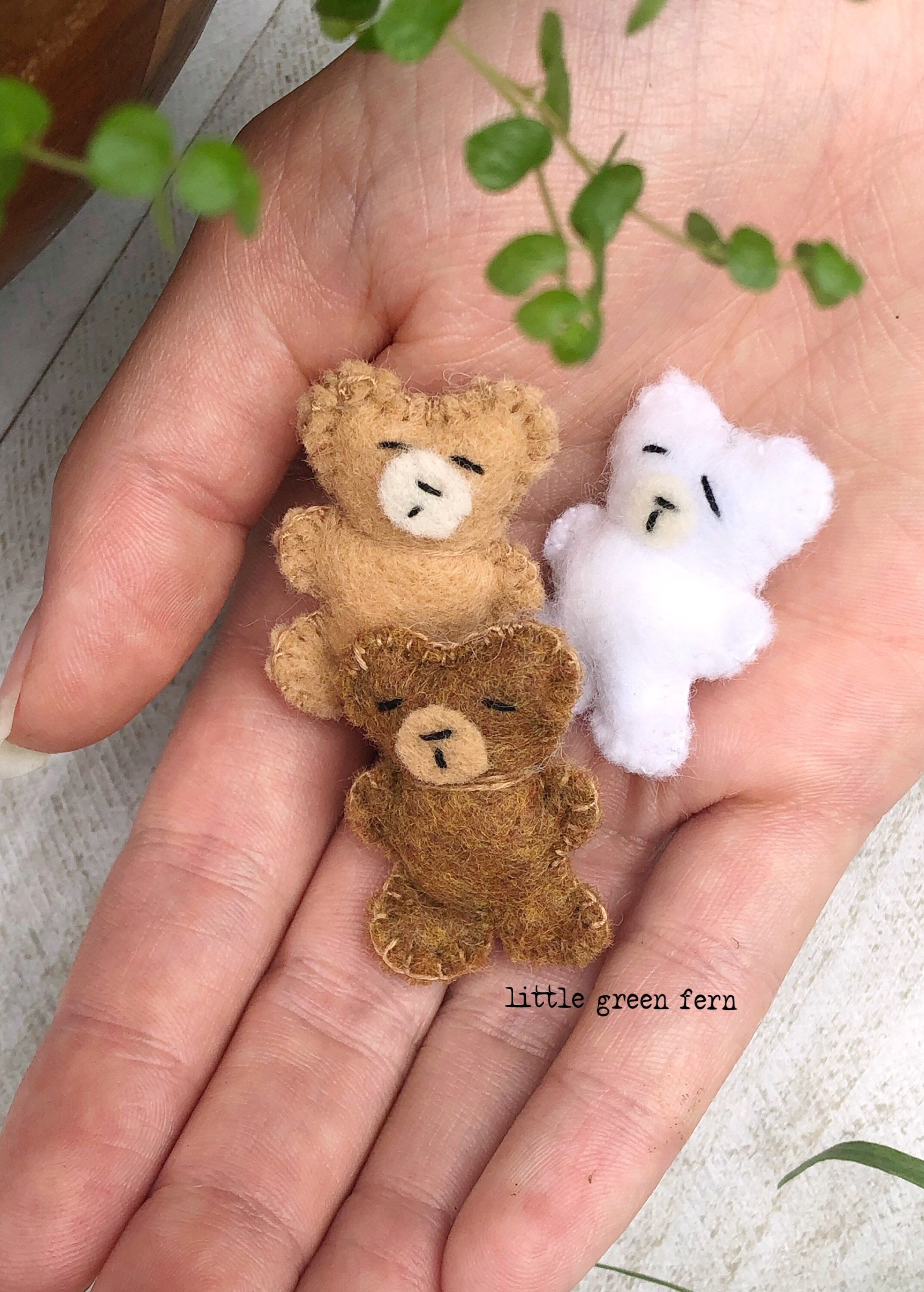 Miniature teddy bear/tiny bear plushie/ little stuffed bear/ teddy bear for  doll/bear party favor Mini felt stuffed bears