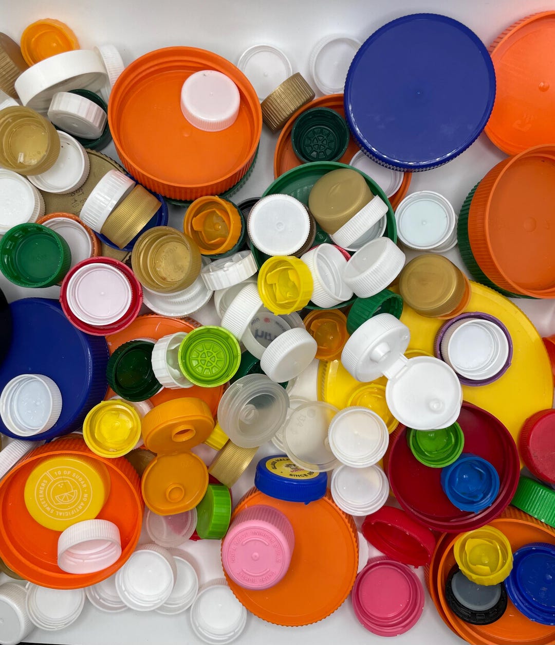 Recycled Plastic Bottle Caps Assortment, Crafting Art Supply, Classroom ...