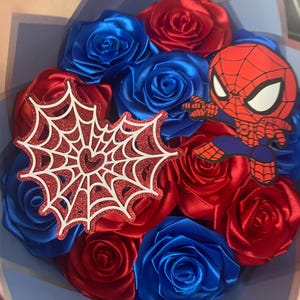 Spiderman Theme Eternal Rose Bouquet