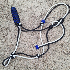 Custom 2 Colored Rope Halter - Training - Barrel Racing - Trail Rides - Horse Gifts