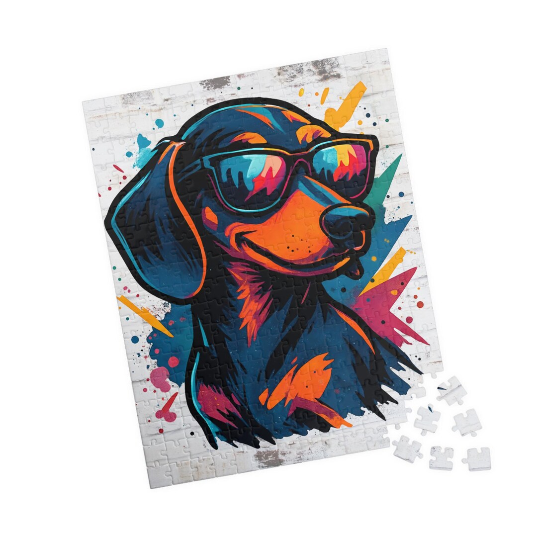 Dachshund Pop Art Puzzle – Colorful Sausage Dog Jigsaw (100, 250, 500 ...