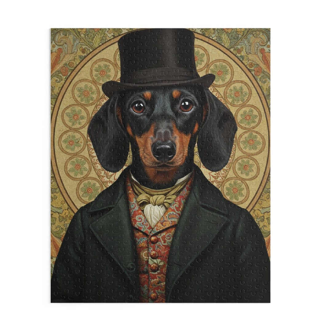 Dachshund Portrait Puzzle, Jigsaw Puzzle for Dog Lovers, Animal Puzzle ...