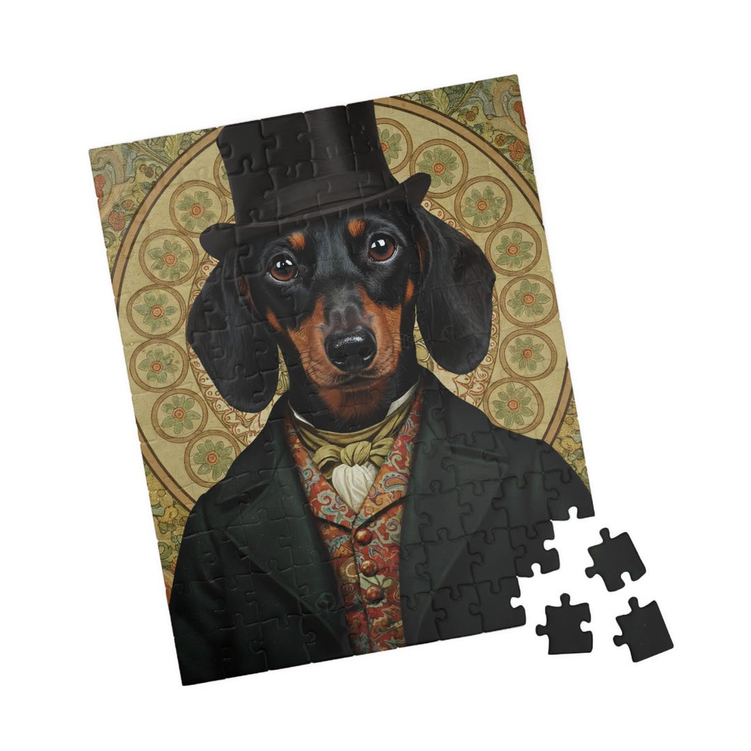 Regal Dachshund Portrait Jigsaw Puzzle: Dog Lover Gift (100, 250, 500 ...