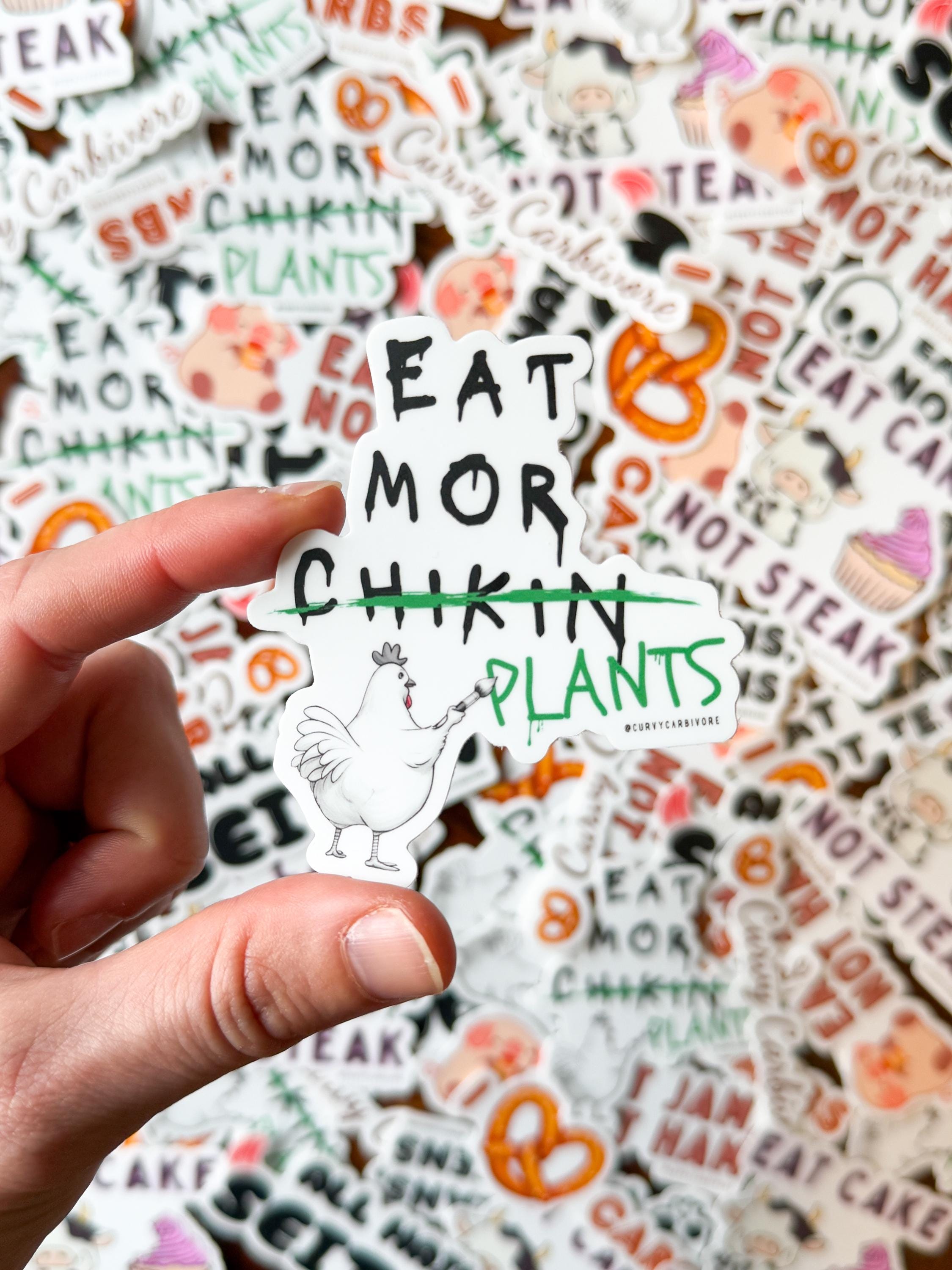 Eat Mor Plants | Vegan Stickers, Plant-based Sticker, Animal Rights ...