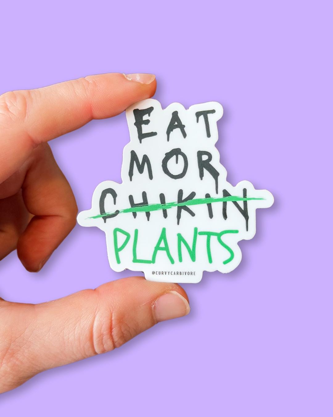 Eat Mor Plants Text Sticker | Vegan Sticker, Animal Rights, Waterproof ...