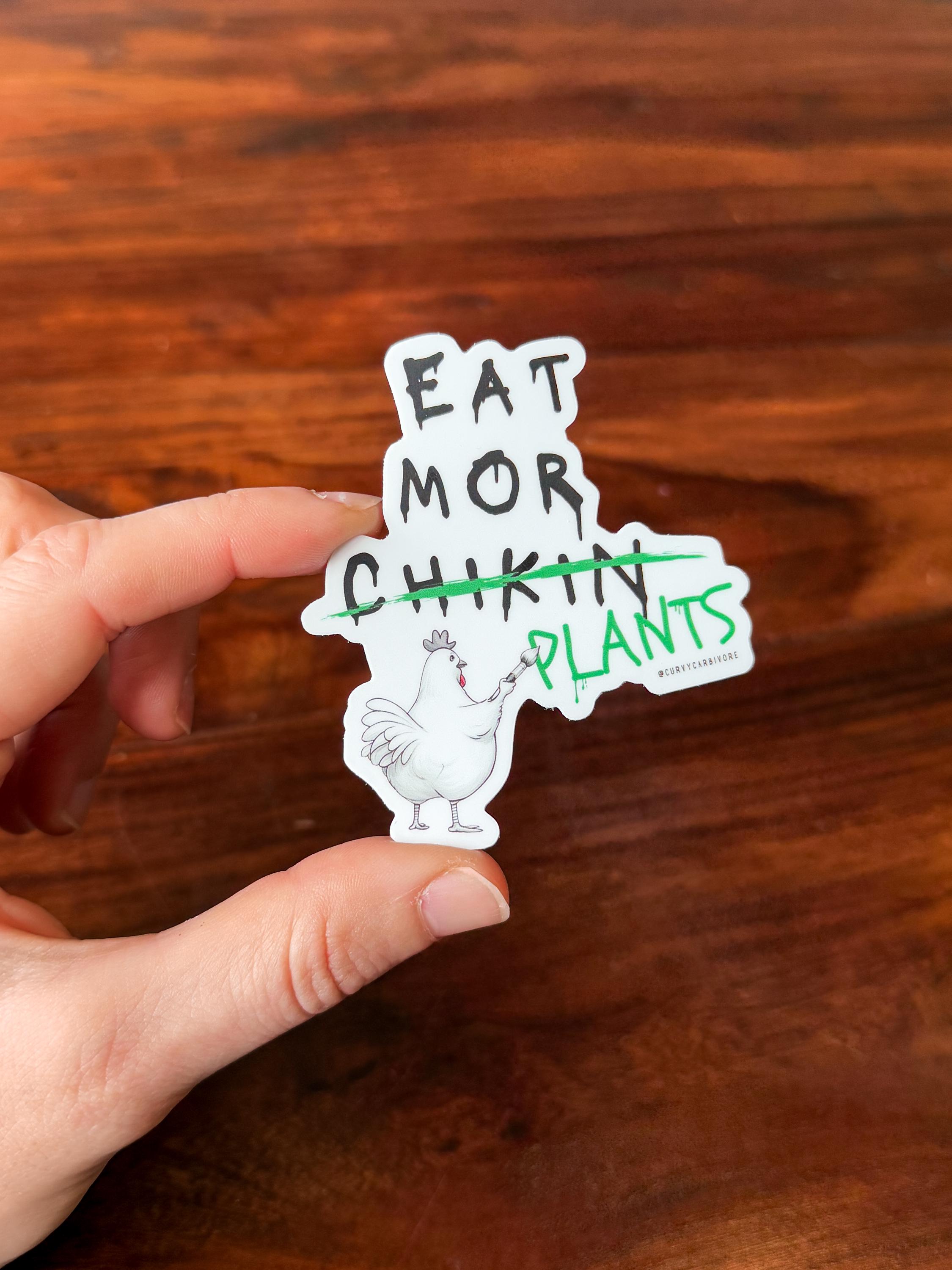 Eat Mor Plants | Vegan Stickers, Plant-based Sticker, Animal Rights ...