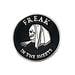Freak In The Sheets Enamel Pin. Black and Silver Skeleton Lapel Pin. XXX Kinky Creepy Button 