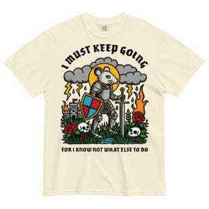 Koszulka z Myszą Wojownikiem. Muszę kontynuować, bo nie wiem, co innego robić.