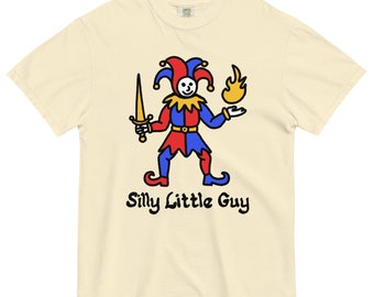 Sille little guy tshirt. Medieval jester shirt. Weird strange apparel. Comfort Colors tee.