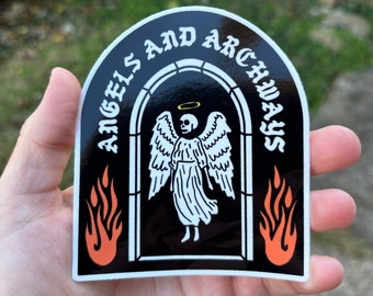 Angels and archways sticker. I think you should leave sticker. ITYSL Tim Robinson sticker.