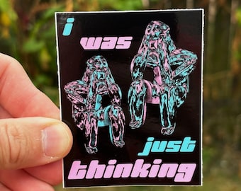 Ich hab nur gedacht Sticker. Adhd Depression Angst Aufkleber. y2k ästhetischer Vinylaufkleber.