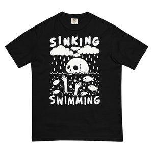 Sinking Swimming Tshirt. Hard times tee. Mental health shirt. Anxiety Depression ADHD OCD Overthinking apparel.