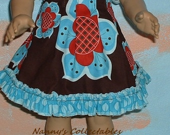 18" Doll handmade three (3) piece summer outfit. Made to fit 18” dolls.