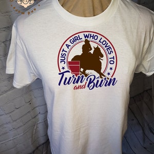 Barrel Racing Horse T-Shirt, Gift For Barrel Race, Barrel Racer Shirt, Turn And Burn T-Shirt, Rodeo T-Shirt, Unisex T-Shirt