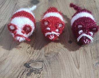 Crochet Catnip Mouse Toy with Bell: Handmade Kitten Toy