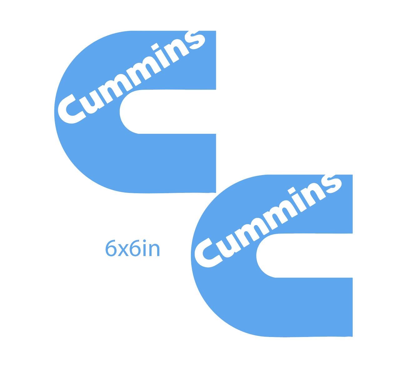 2PK Cummins Waterproof Vinyl Decal Sticker: Truck Window Bumper - Etsy