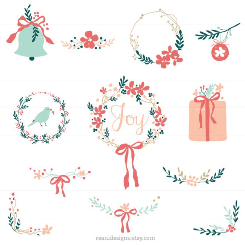 Holiday and Christmas Clip art for personal and commercial use | Etsy