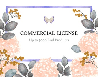 Extended License - Up to 5000 End Products - Clip Art Set Add-on - by Reani on Etsy
