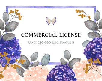 Extended License - Up to 250,000 End Products - Clip Art Set Add-on - by Reani on Etsy